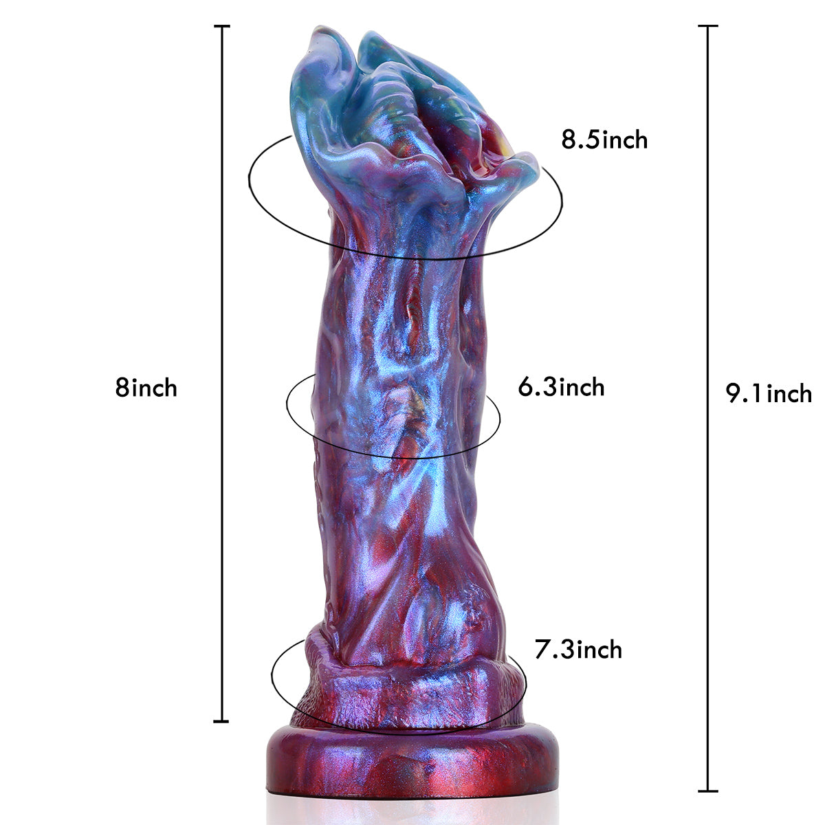 9.1 Inch Hyper Realistic Monster Dildo Perfect for Deep Vaginal Sex & Anal Sex Adventures Silicone Dildo & Waterproof - Forbidden Aura