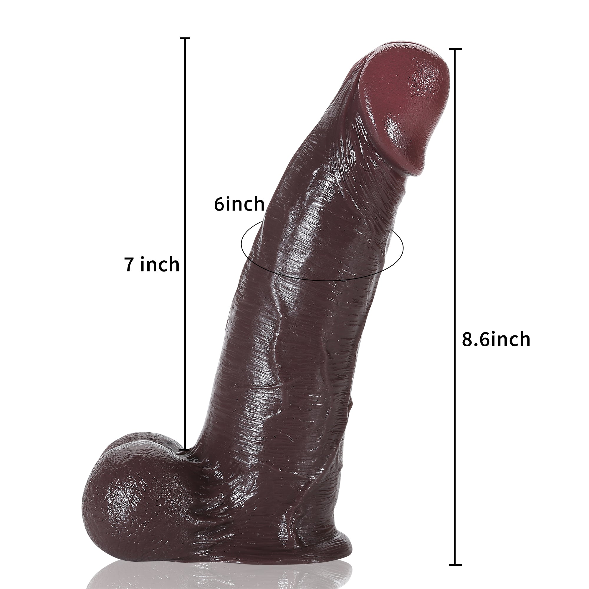 RidingX David 8.6in Sliding Skin BBC Big Dildo With Balls