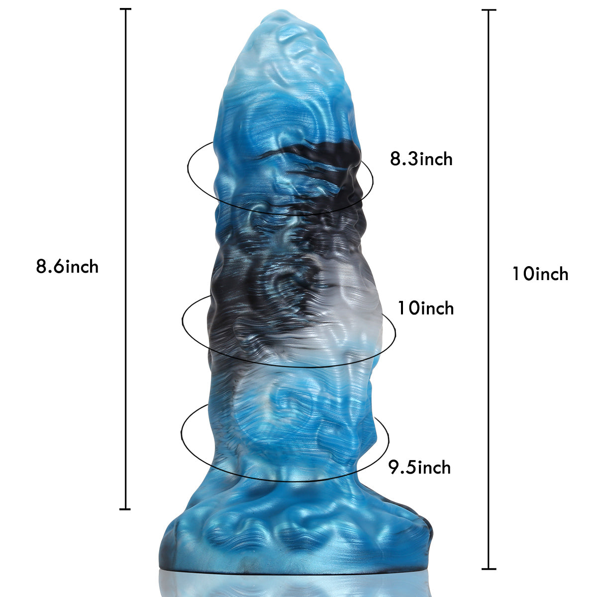 10 Inch Fantasy Tentacle Dildo for Maximum Vaginal Sex & Anal Sex Satisfaction & Waterproof - Marsala Night