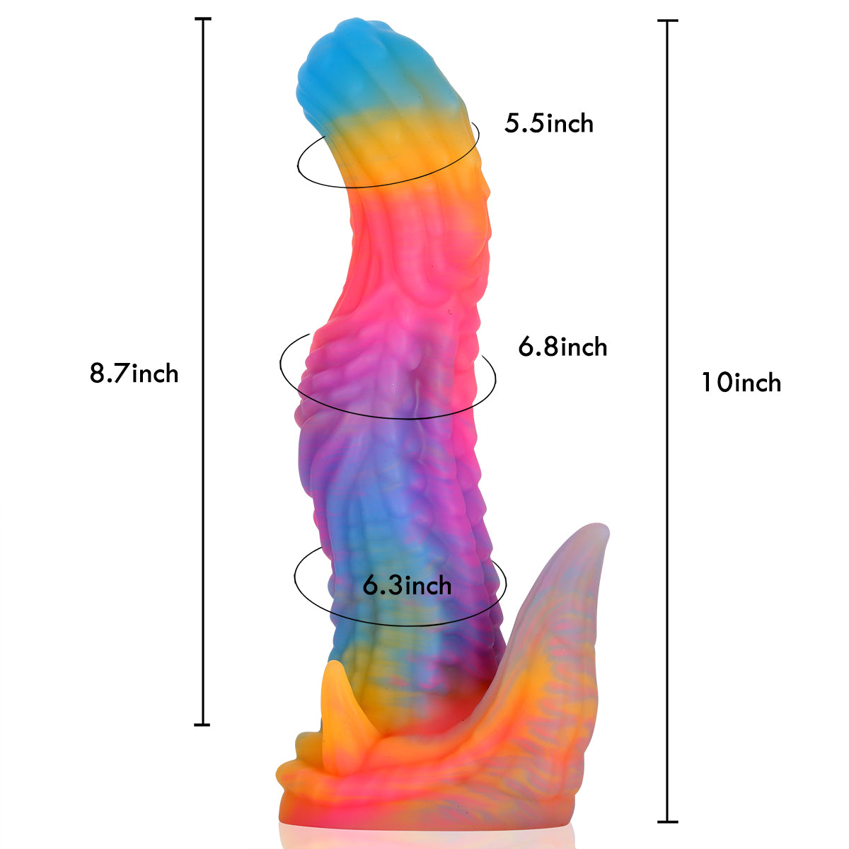 10 Inch Deep-Stimulating Monster Tentacle Dildo Premium Silicone for Vaginal Sex & Anal Sex & Waterproof - Rainbow Moscato