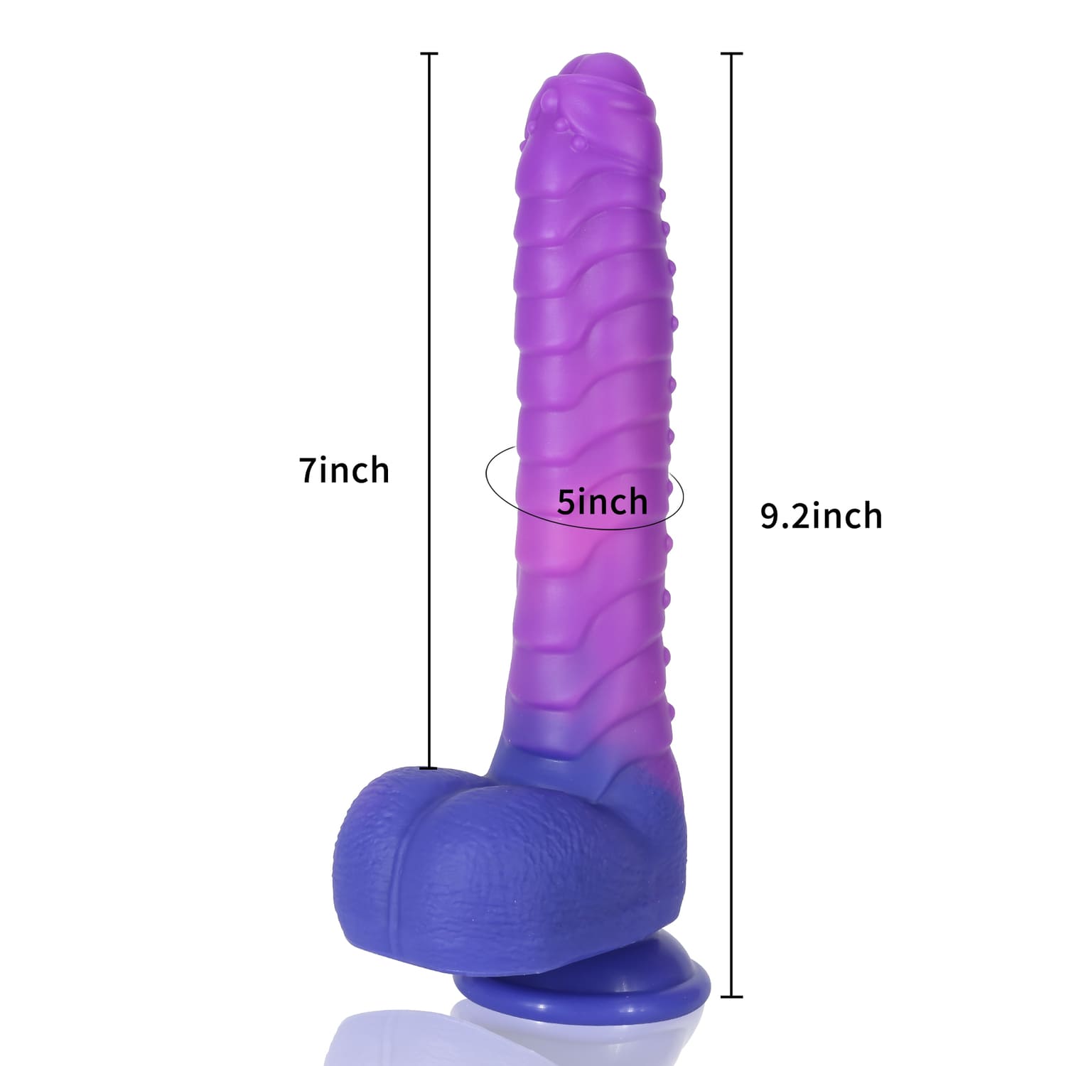 Blue Fantasy Dildo 9.2 inch Rabbit Dildo Remote Control 3 Modes Thrusting Realistic Dildo | 5 Modes Vibrator & Heated