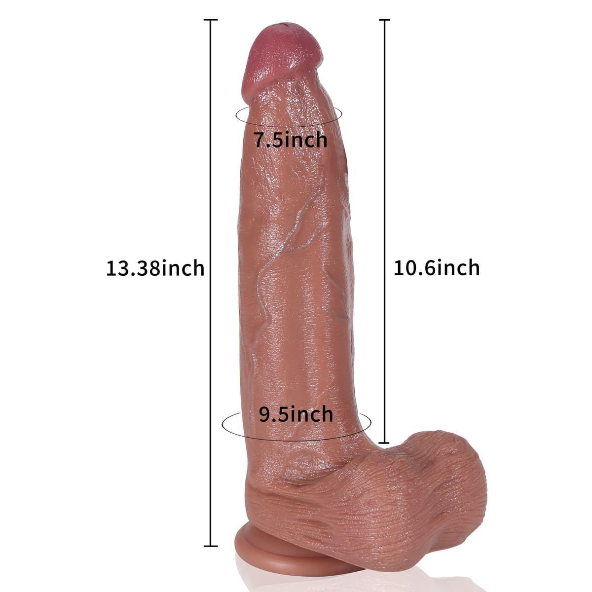 Bruce 13 Inch Realistic Giant Dual Density Dildo