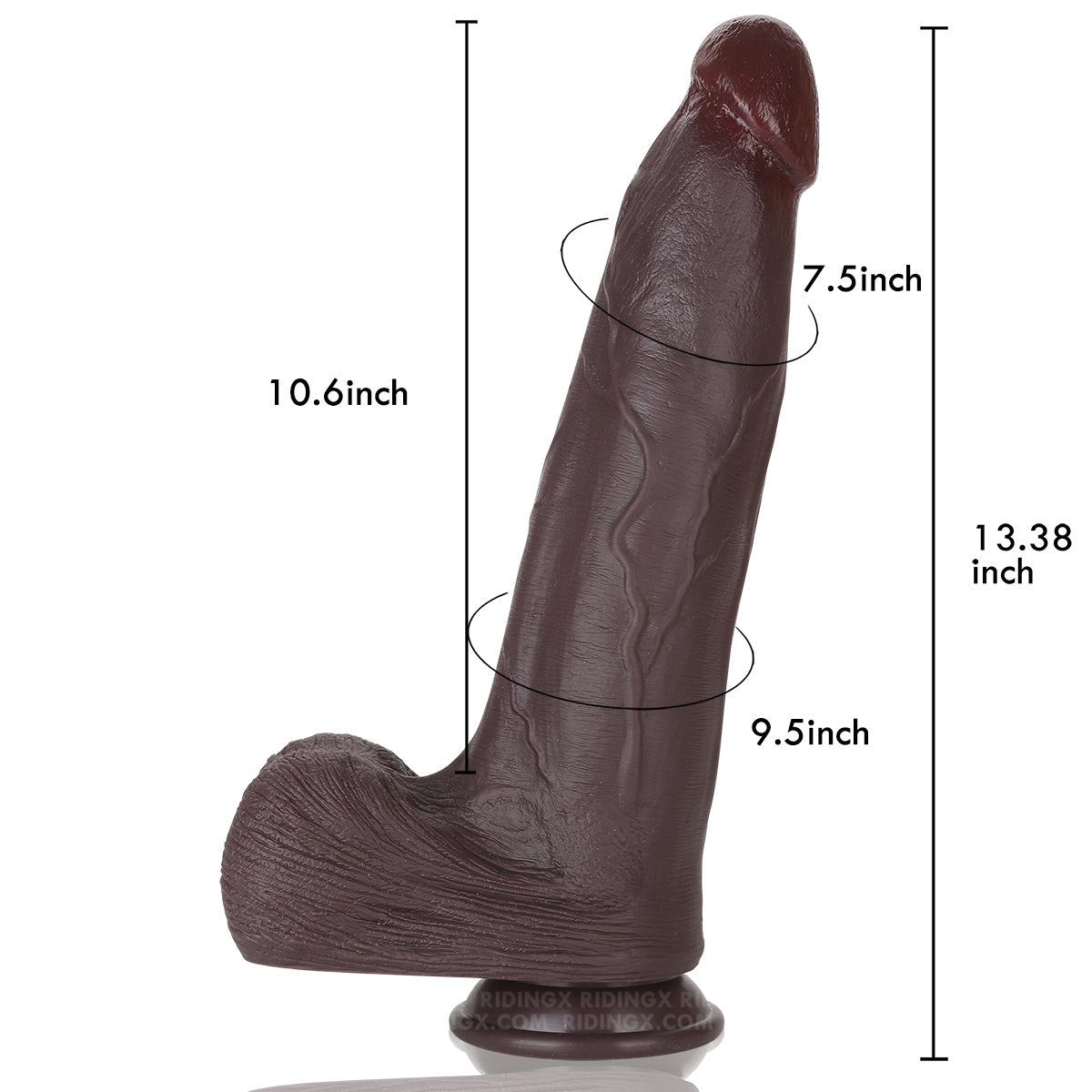 Bruce 13 Inch Realistic Huge Dildo Dual Density Dildo Real Feeling Lifelike Skin