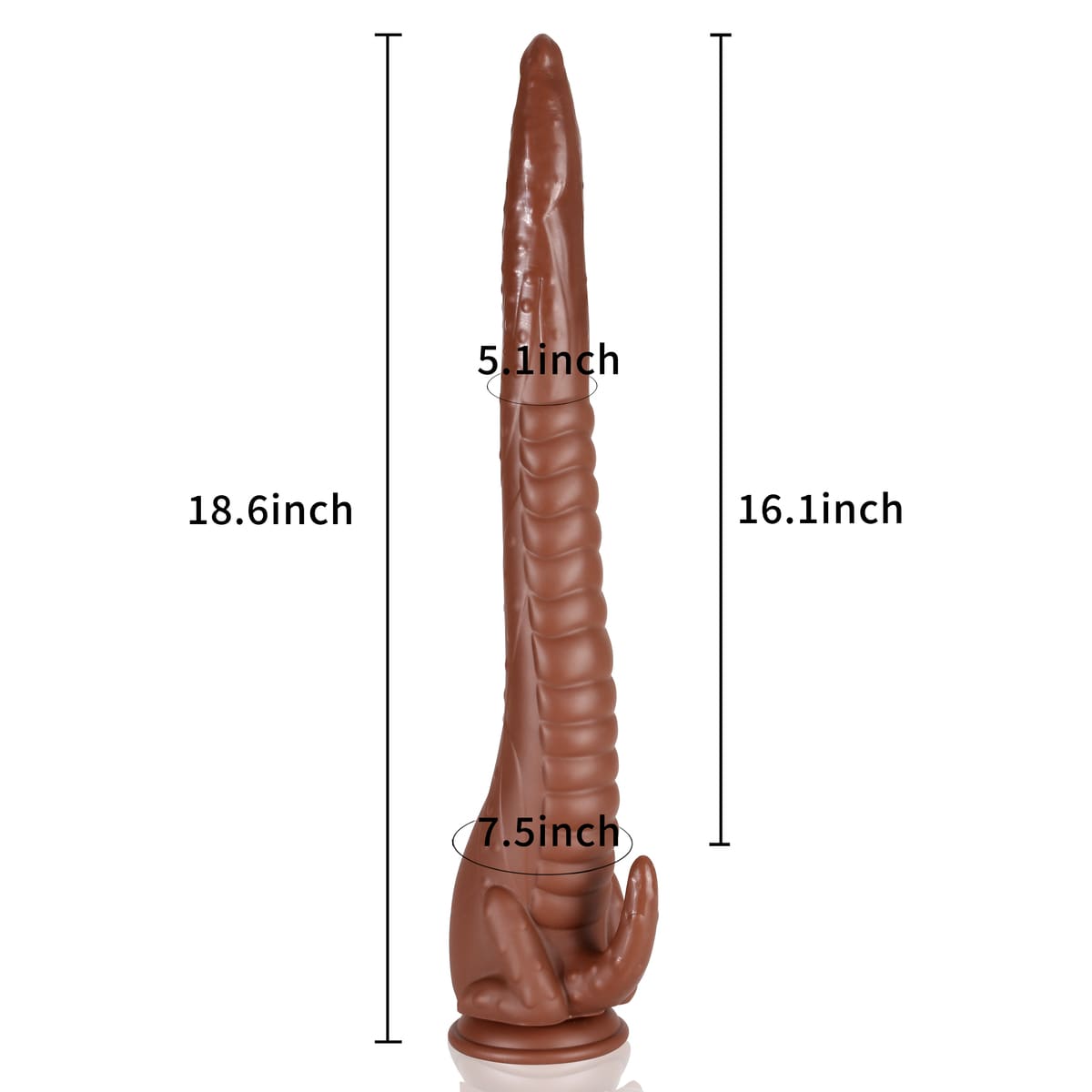 Elephant  PVC 18 Inch Extra Long Skinny Anal Dildo