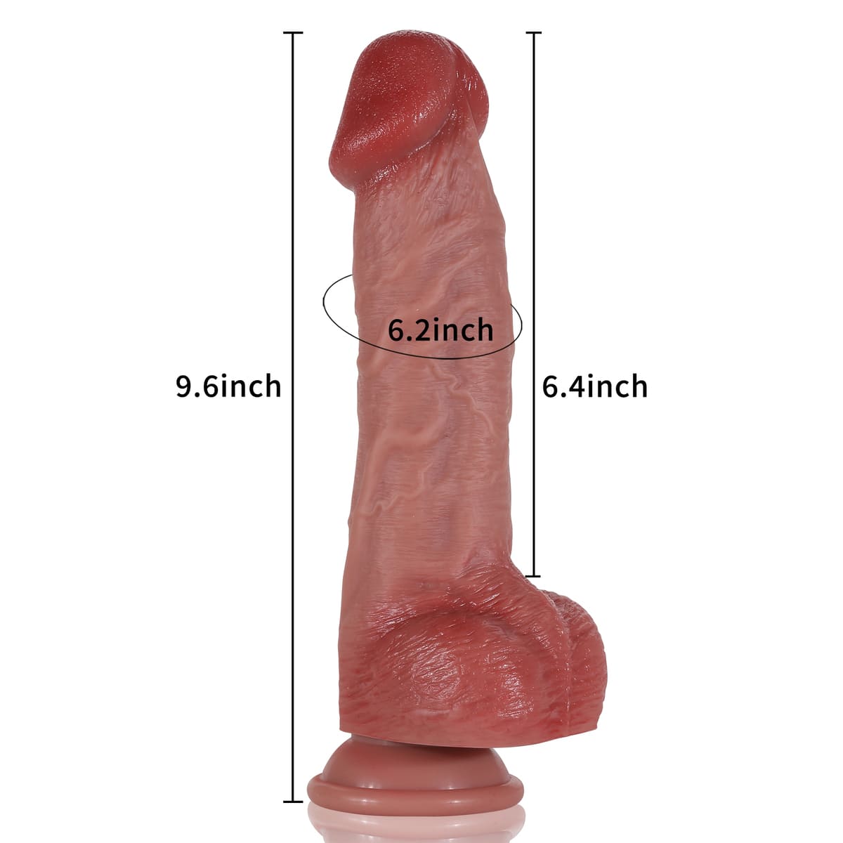 Gáby 9.6inch Huge Thick Glans Realistic G Spot Dildo Ultra Thick Anal Dildo