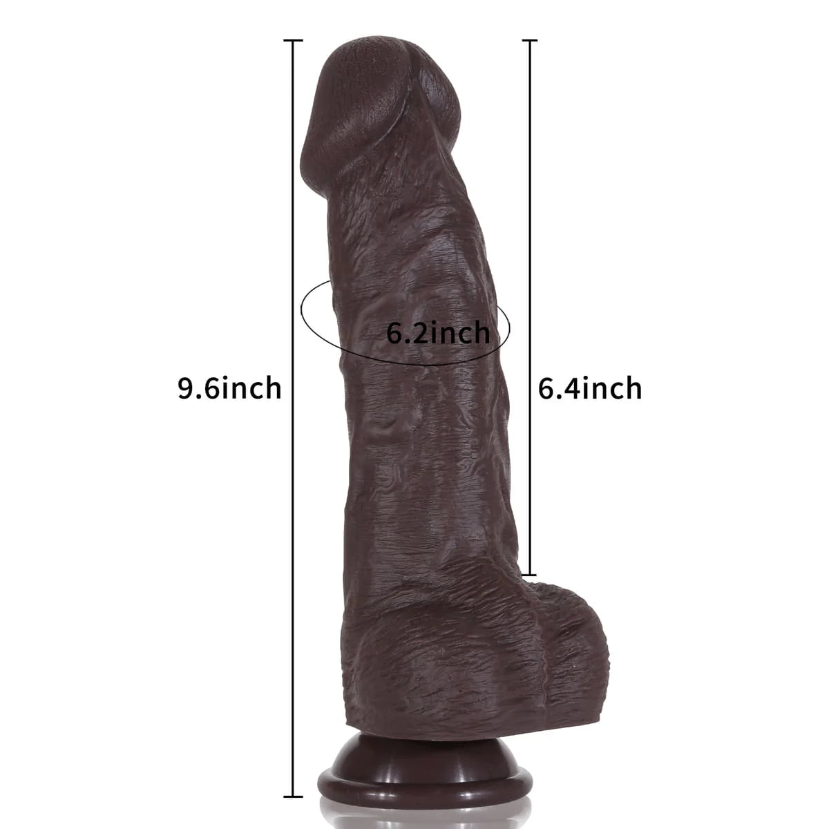 Gáby 9.6inch Black Thick Realistic Dildo Ultra Thick Big Anal Dildo