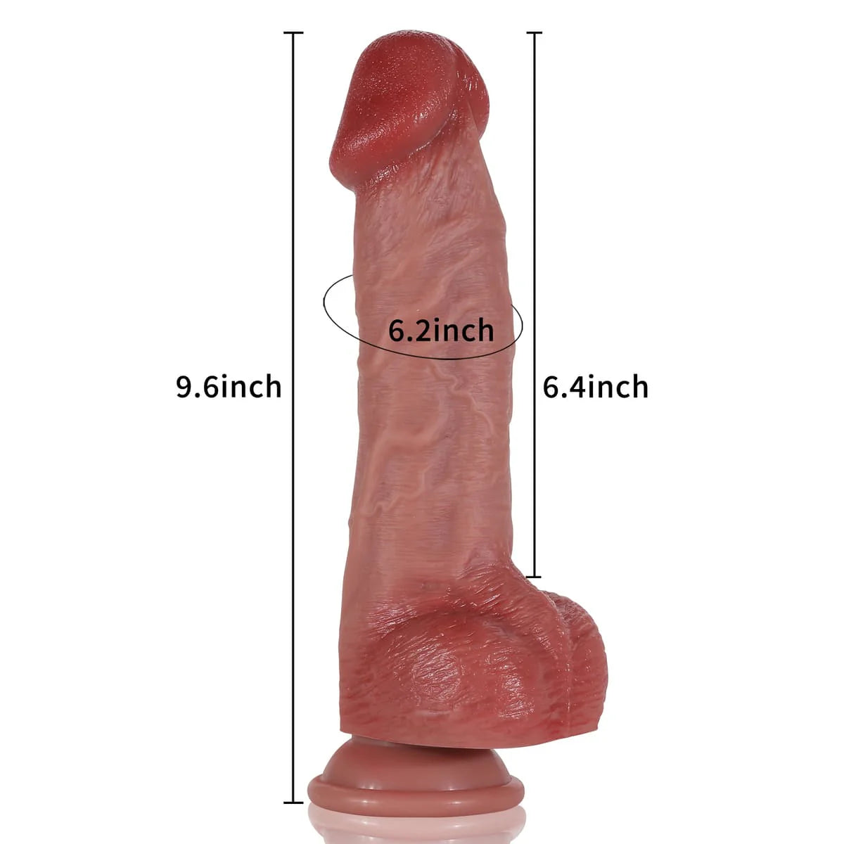 Gáby 9.6inch Black Thick Realistic Dildo Ultra Thick Big Anal Dildo