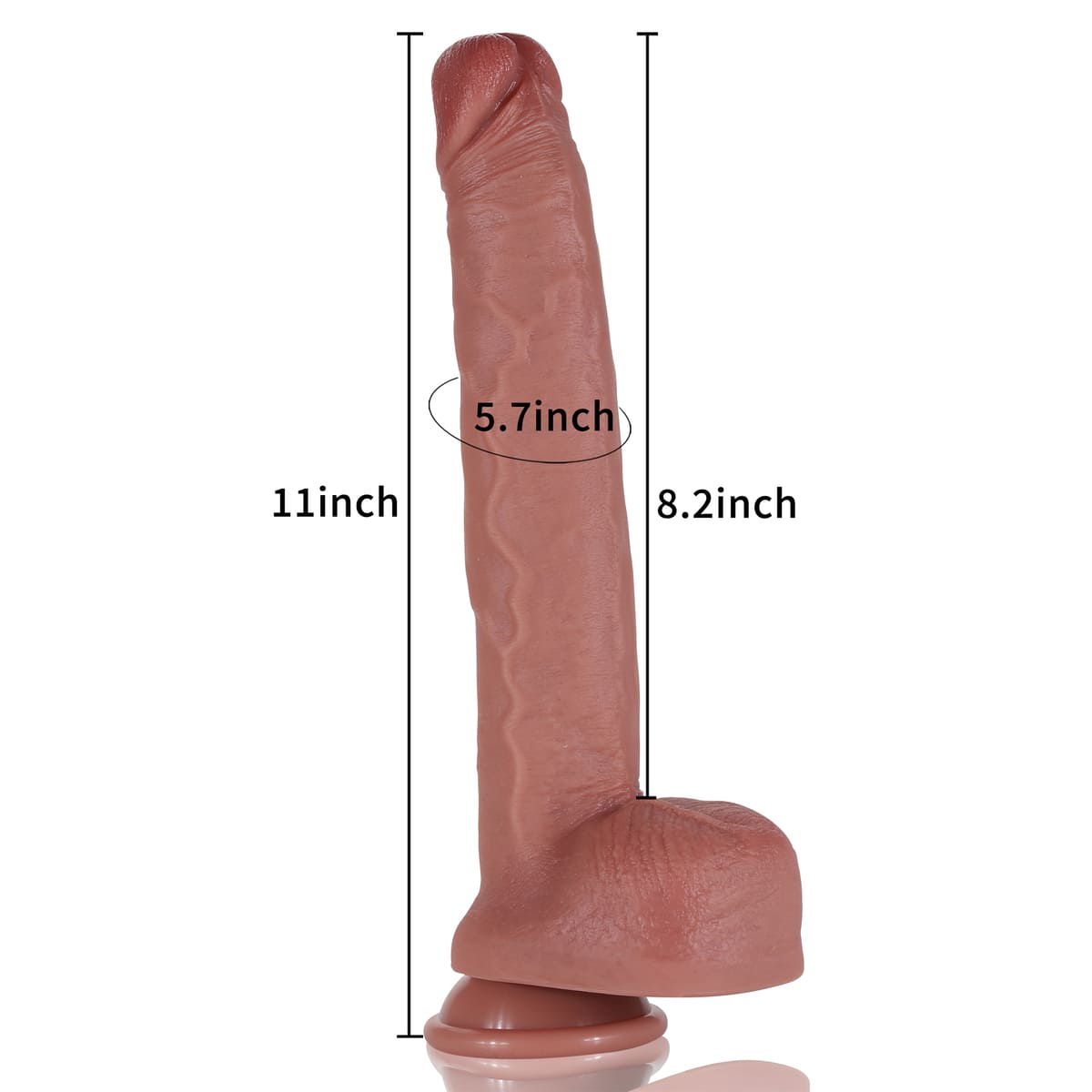 Mateo 11inch Extra Long Realistic Feeling Dildo Hyper Real Skin Lifelike G Spot Dildo