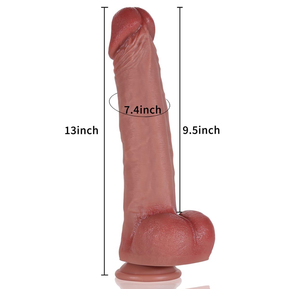 Biggie 13in Realistic Big Black Dildo Huge Dildo G Spot Anal BBC Dildo