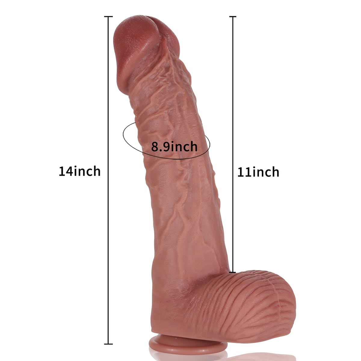 Tony 14 inch Huge Thick Realistic Dildo Dual Density Extra Large Dildo