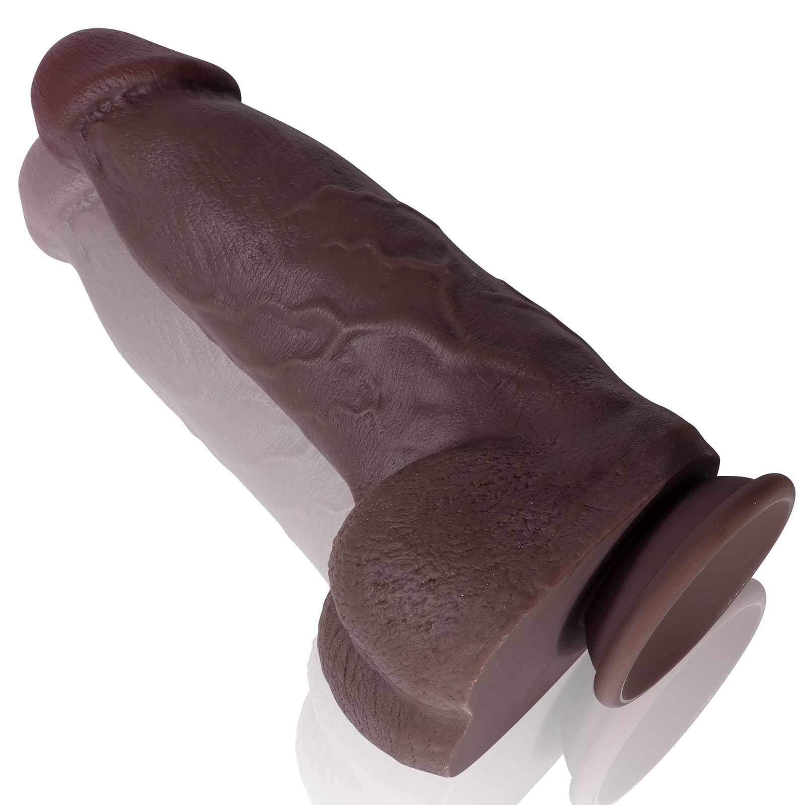 Jack 9in Silicone Black Thick Realistic Dildo