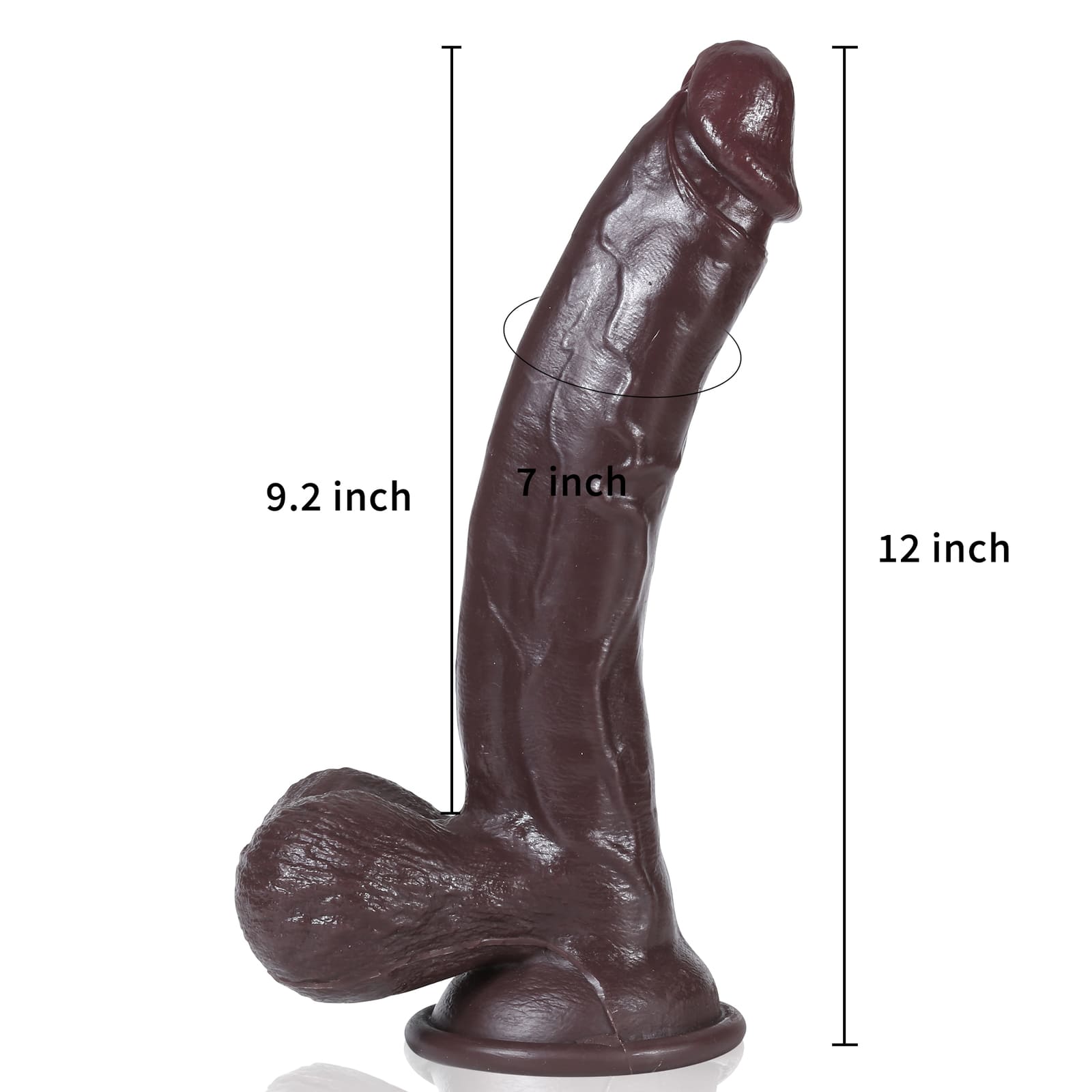 Liam Riley 12inch Large Curved Silicone Dildo