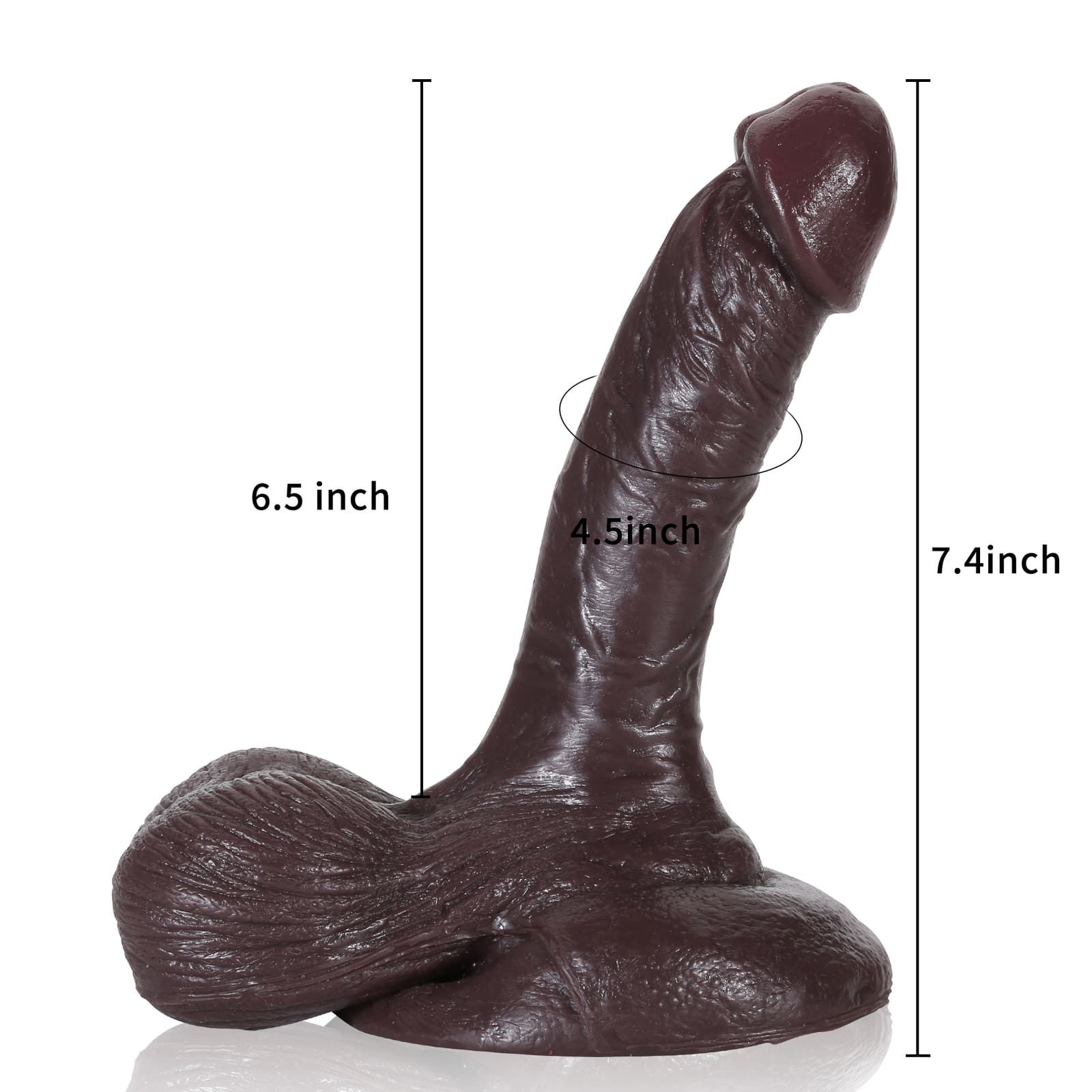 Milan 7.4inch Massive Beginners Ultra Realistic Dildo With Ball