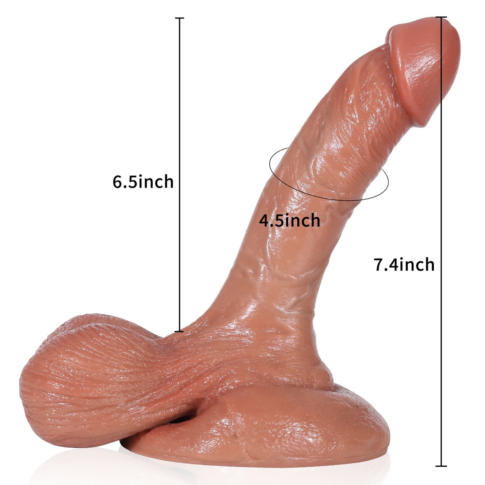 Milan 7.4inch Massive Beginners Ultra Realistic Dildo With Ball