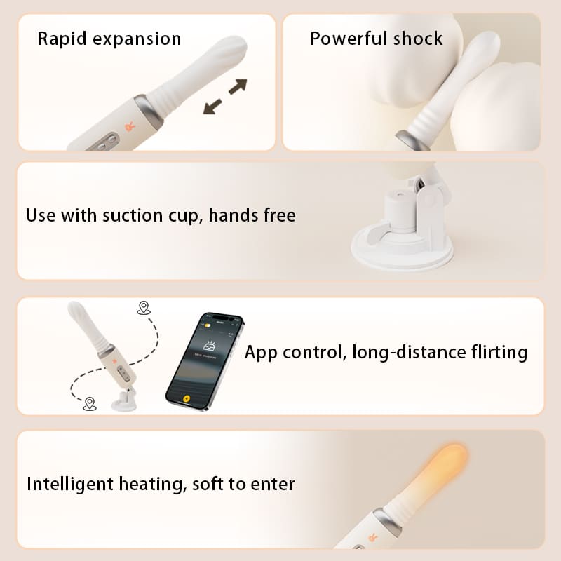 APP , Heating & 9 Modes Power Pound Thrusting Dildo Machine